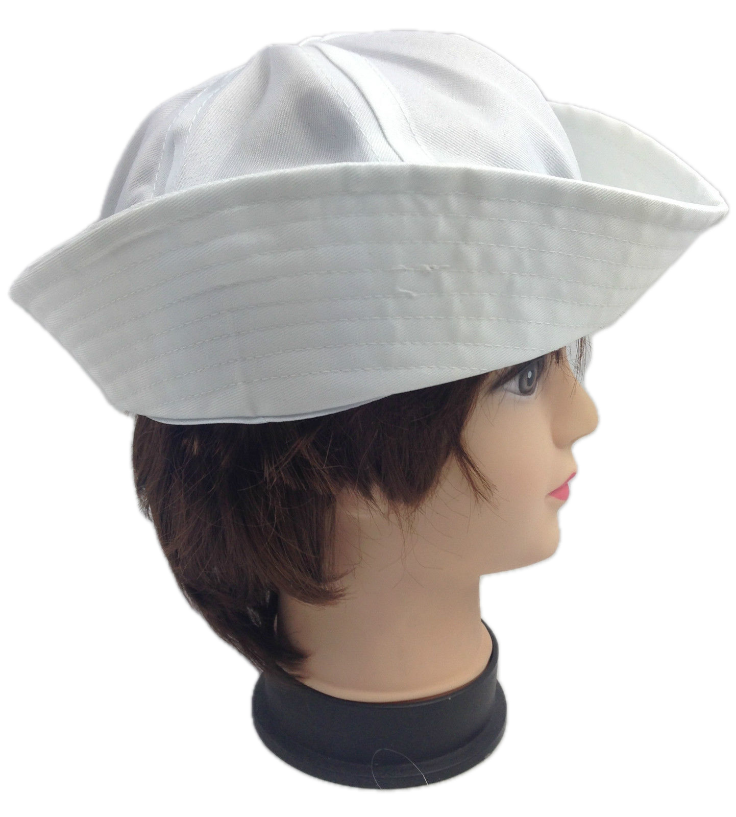 Adult White Sailor Hat Marine Unisex Gob Captain Navy Hen's Night Doughboy Cap 4