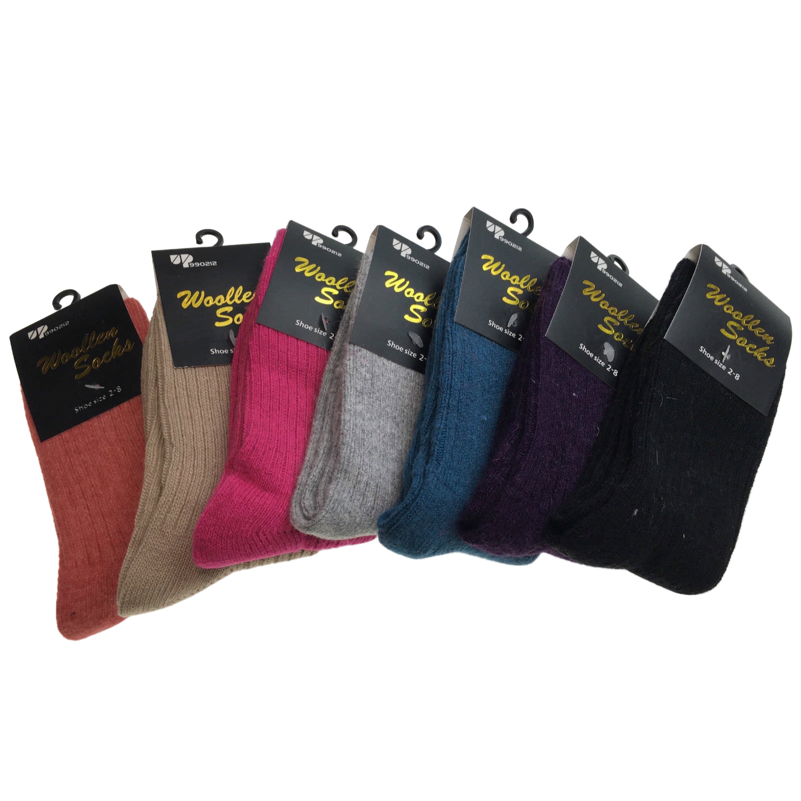 2 Pairs WOOL BLEND SOCKS Ladies Womens Thick Soft Work Thermal Warm Winter - 2-8 7