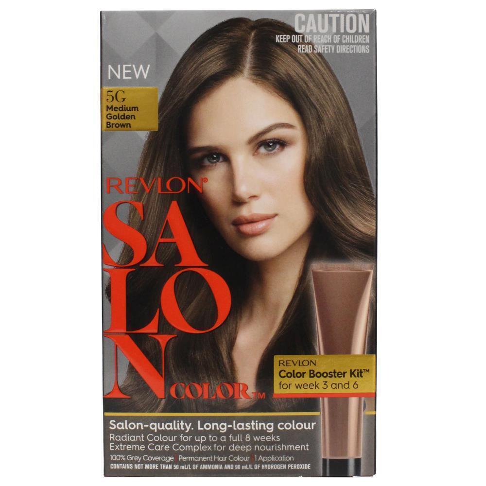 REVLON SALON HAIR COLOR 5G MEDIUM GOLDEN BROWN 4