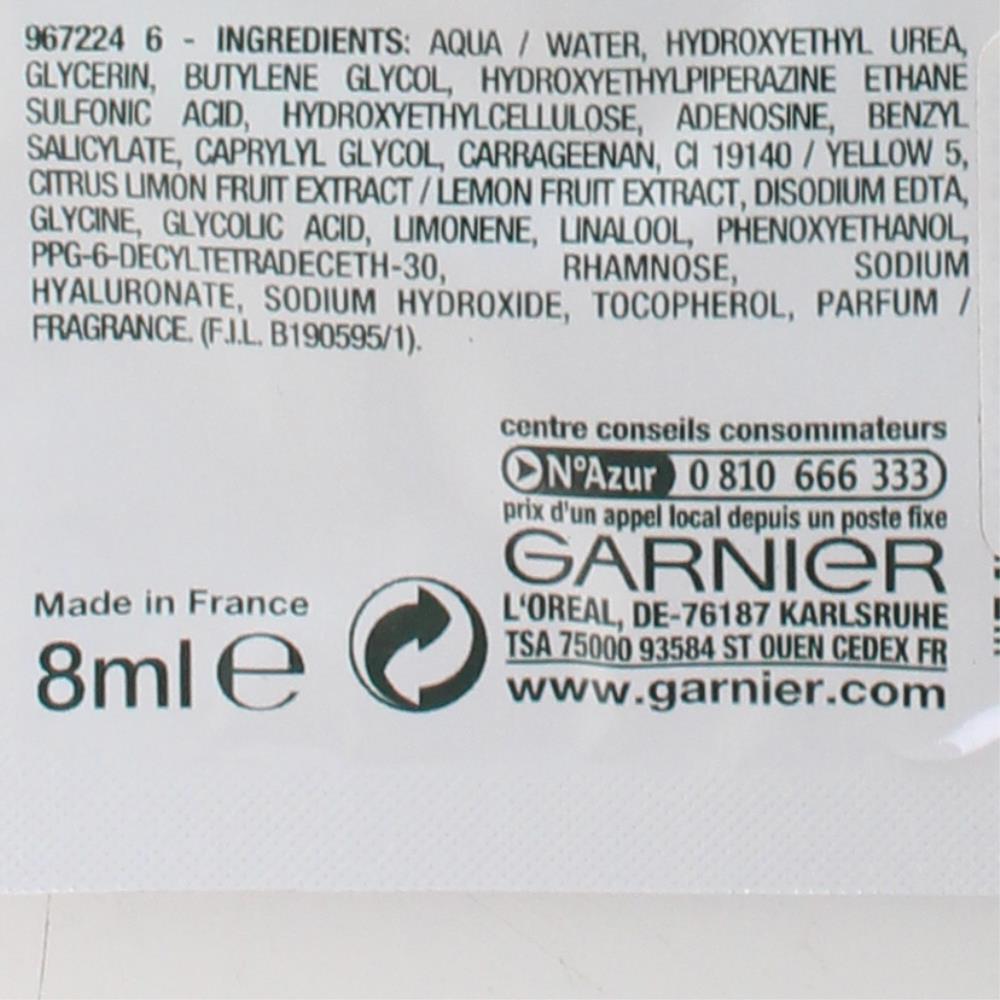 GARNIER 8mL SKINACTIVE JUICY PEEL MASK LEMON & SMOOTHING ACTIVE 3