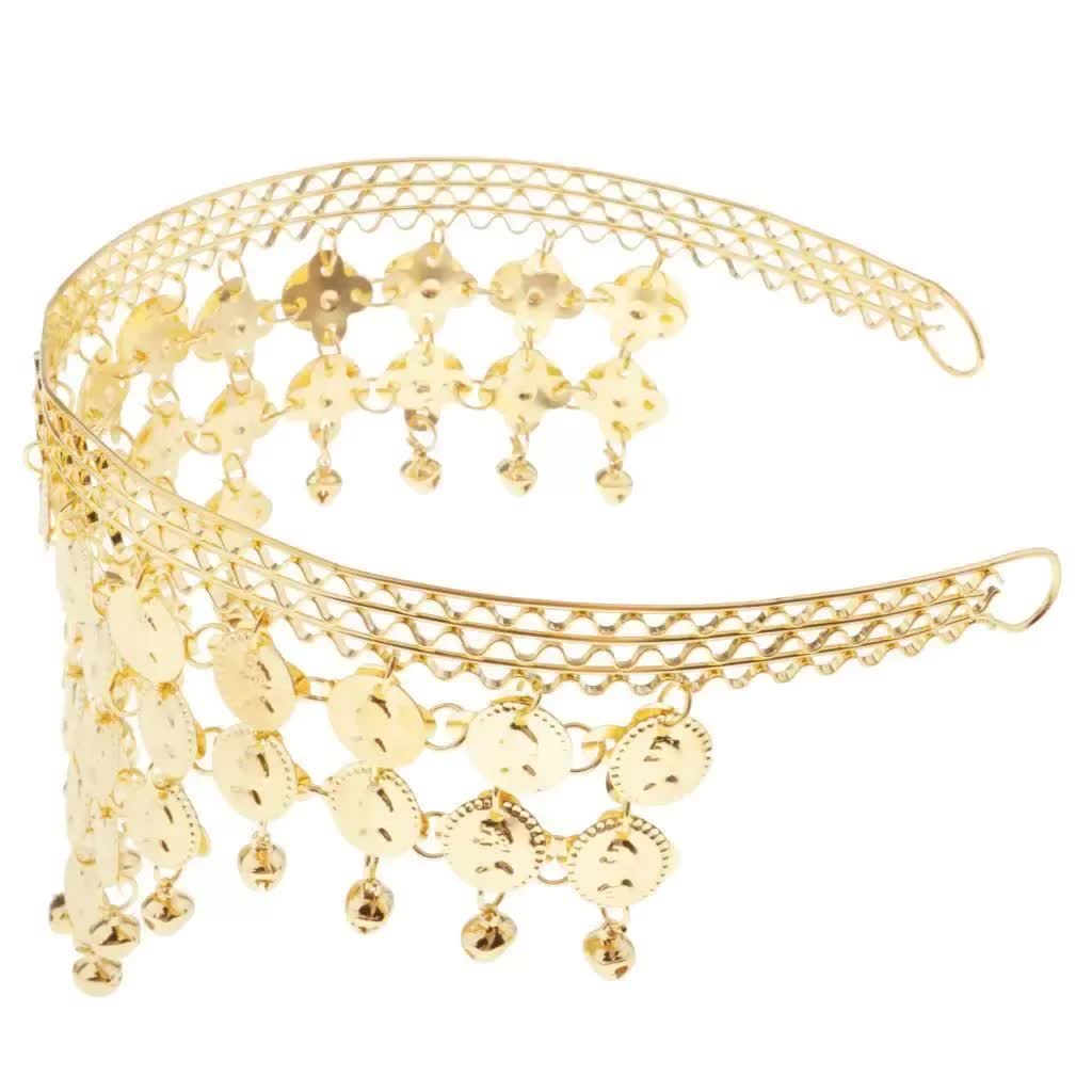 BELLY DANCE HEADBAND Indian Fancy Dress Costume Gypsy Bollywood Tribal Boho 3