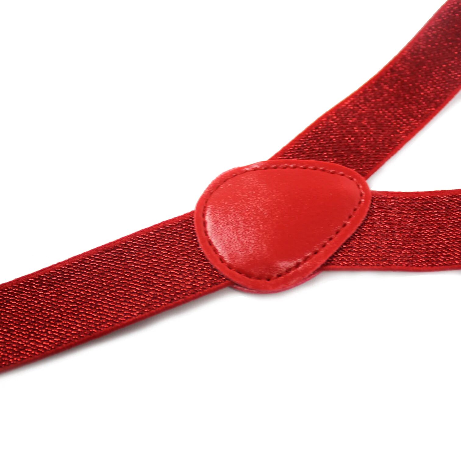 3x Mens Suspenders Braces Adjustable Strong Clip On Elastic Formal Wedding Slim - Red (Glitter) 5