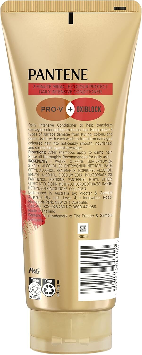 6x Pantene 400ml 3 Minute Miracle Colour w Oxiblock Intensive Conditioner 9