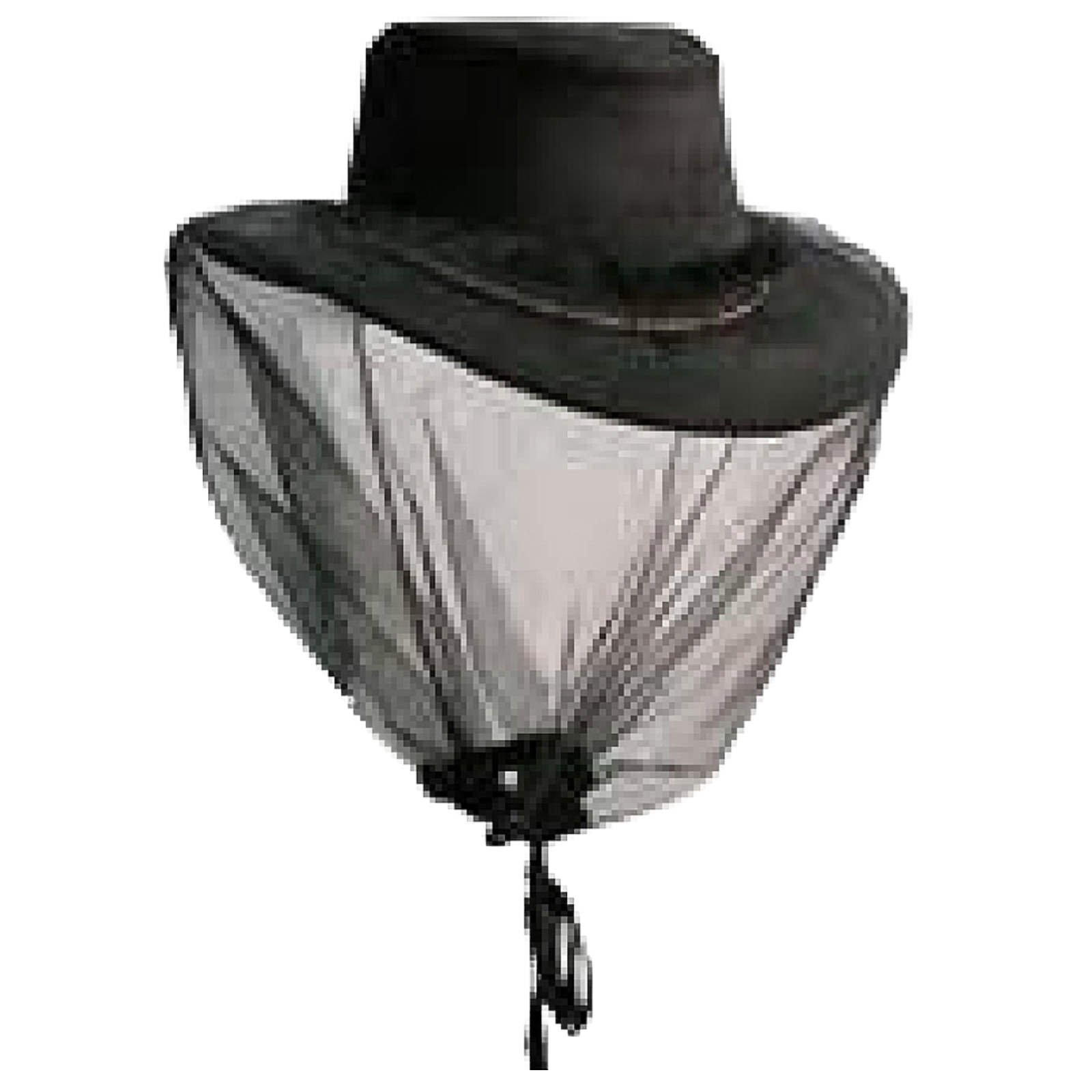 Deluxe MOSQUITO HAT NET Head Protector Bee Bug Mesh Mozzie Insect Fishing Fly - Black 4