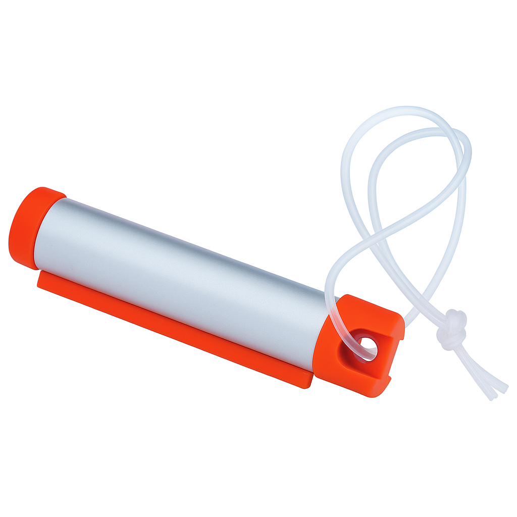 Funky Luggage Cylinder Tag Rollout Label for Address Details - Silver/Orange 3