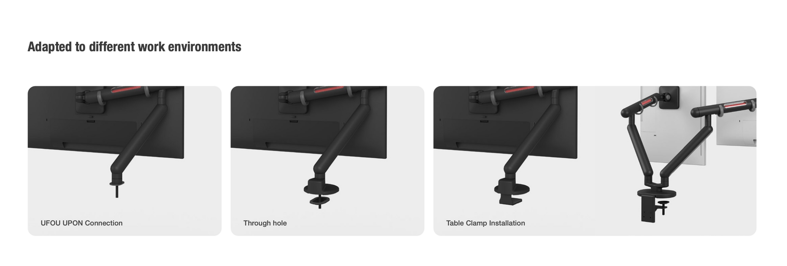 UFOU Kyber Monitor Arm Single Mount Bracket Heavy Duty Star Wars - Black 6
