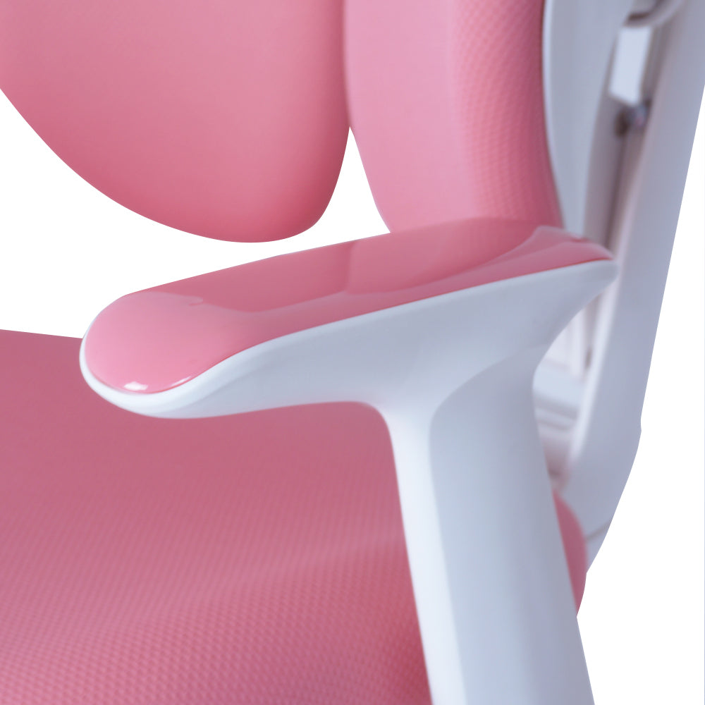 2x Ergonomic Children Kids Study Chairs Height Adjustable - Pink 10