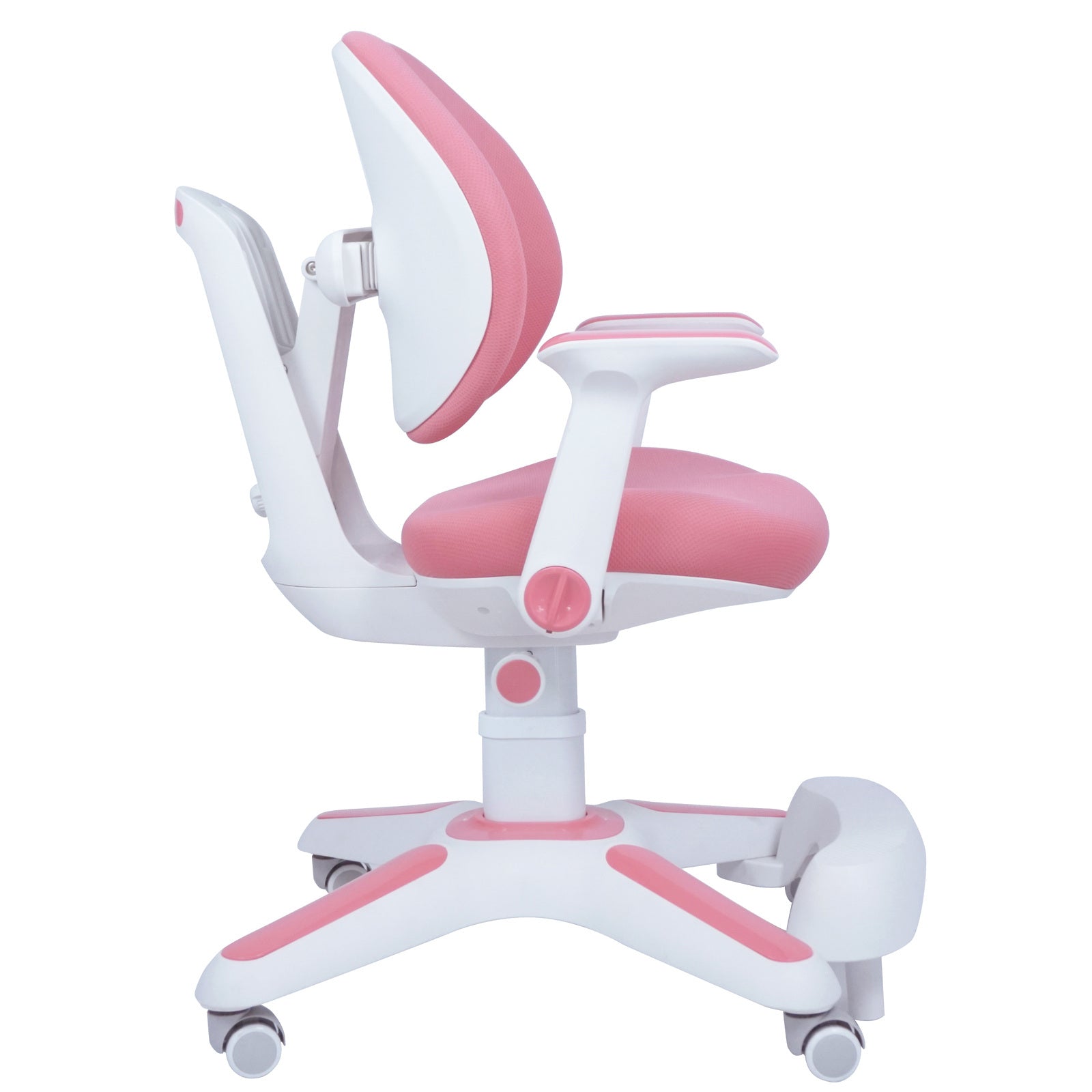 4x Ergonomic Children Kids Study Chairs Height Adjustable - Pink 7