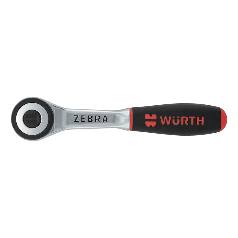 Wurth 1/4" Reversible Ratchet Wrench 360 Degree Twist Handle Chrome Vanadium 135mm 3