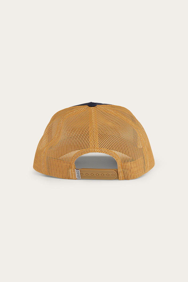 Ringers Western Hackett Trucker Baseball Cap Hat in Navy/Clay 7