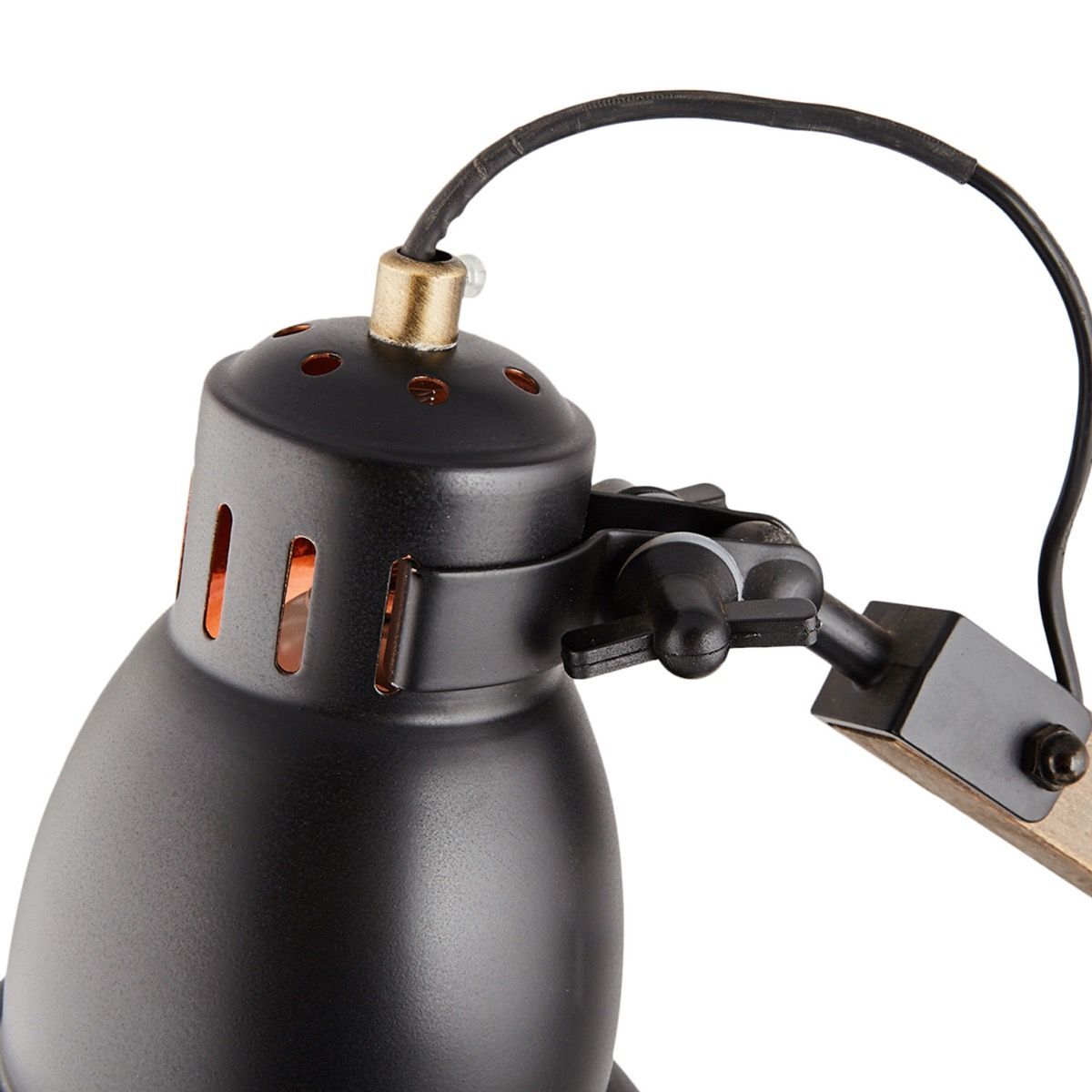 Faroe Scandi Modern Natural Wooden Table Lamp Rustic Retro Designer Light 3