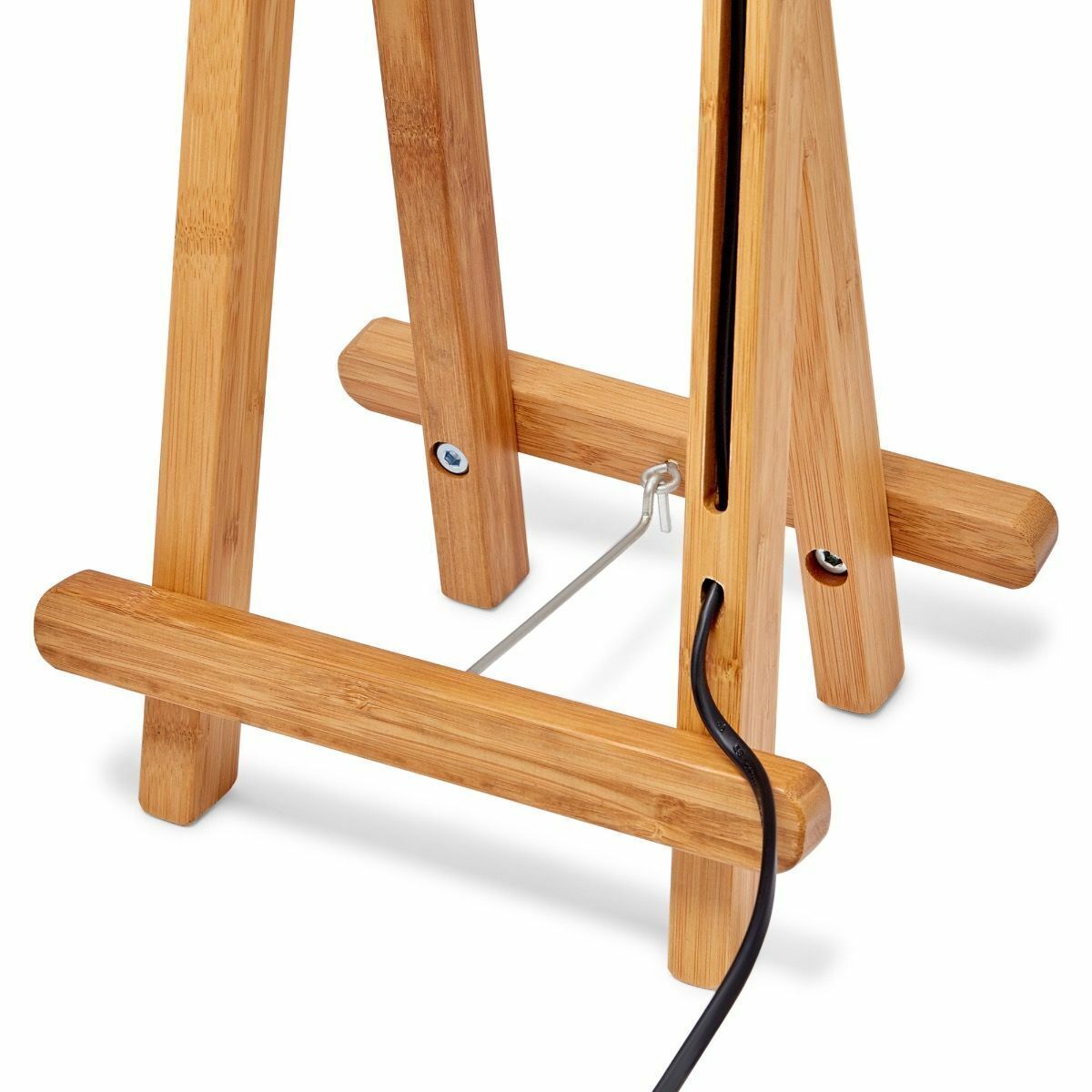 61cm Bamboo Easel Table Lamp Modern Scandi Designer Desk Light Bedroom Office 4