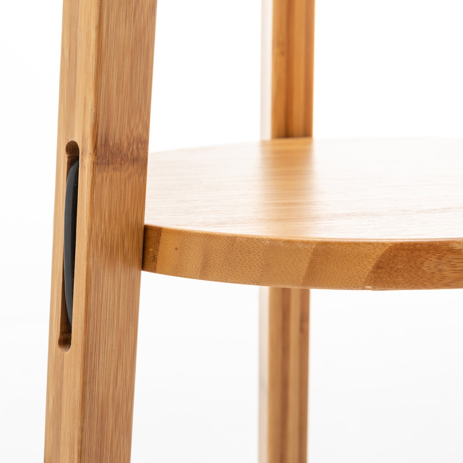 168cm Large Bamboo Wooden Tripod Floor Lamp Light Modern Linen Shade w Shelves 5