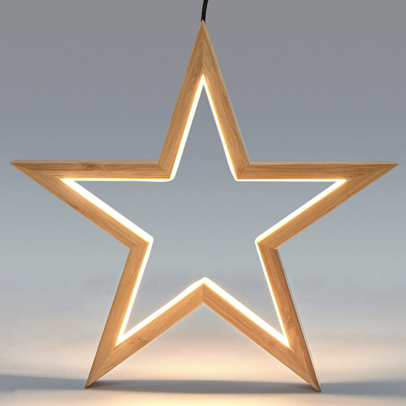 Ceiling Bamboo Star LED Hanging Lamp Natural Home Decor Lighting Pendant - Natural 5