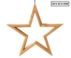 Ceiling Bamboo Star LED Hanging Lamp Natural Home Decor Lighting Pendant - Natural 6