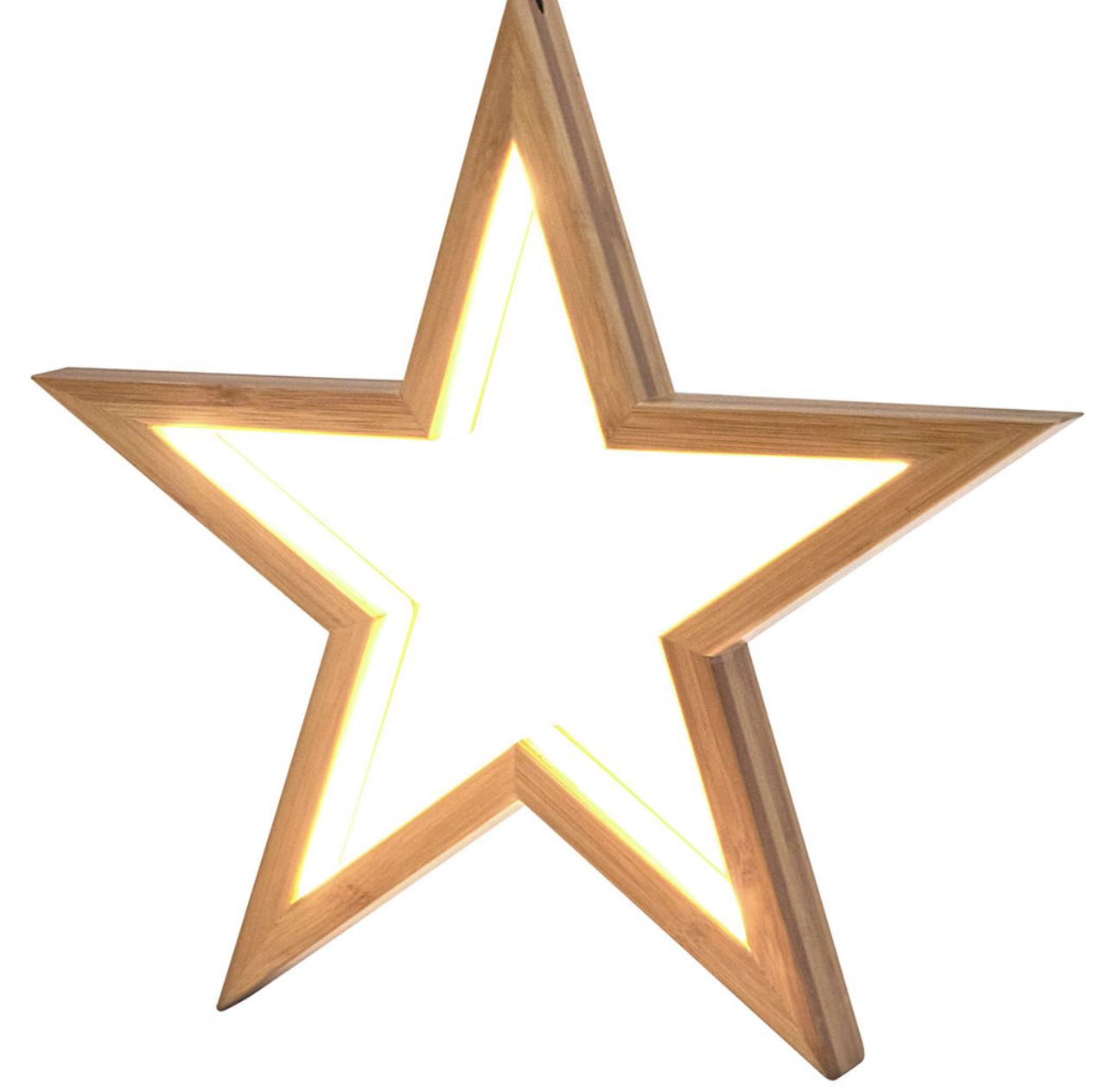 2x Large Bamboo Star LED Hanging Lamp Light Home Decor Lighting  - Natural 6