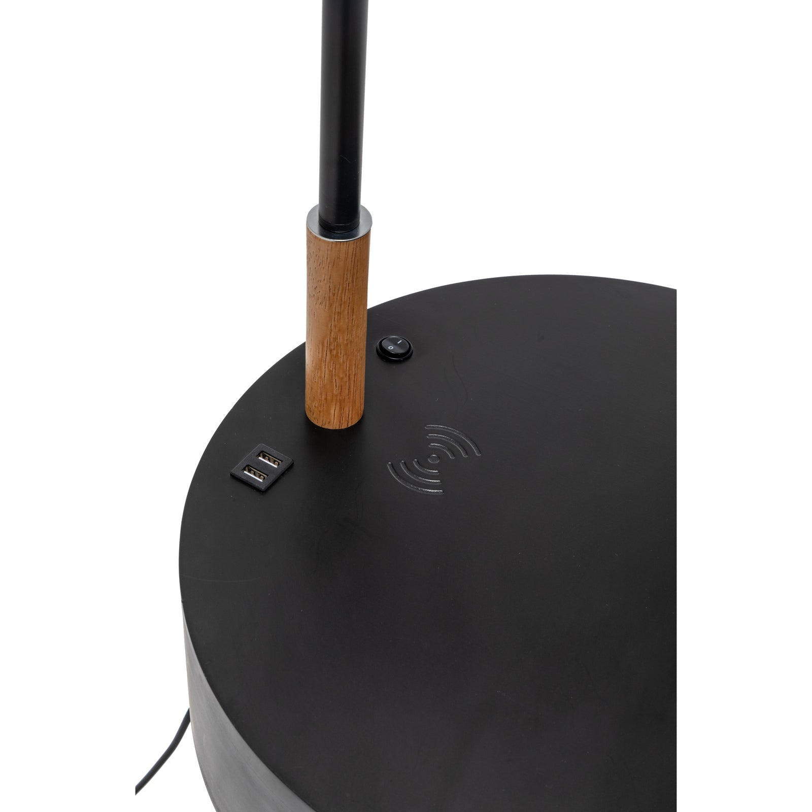 Florence Tripod Lamp Shelf Storage Drawer Bed Side Table Light w/ USB Charger 5