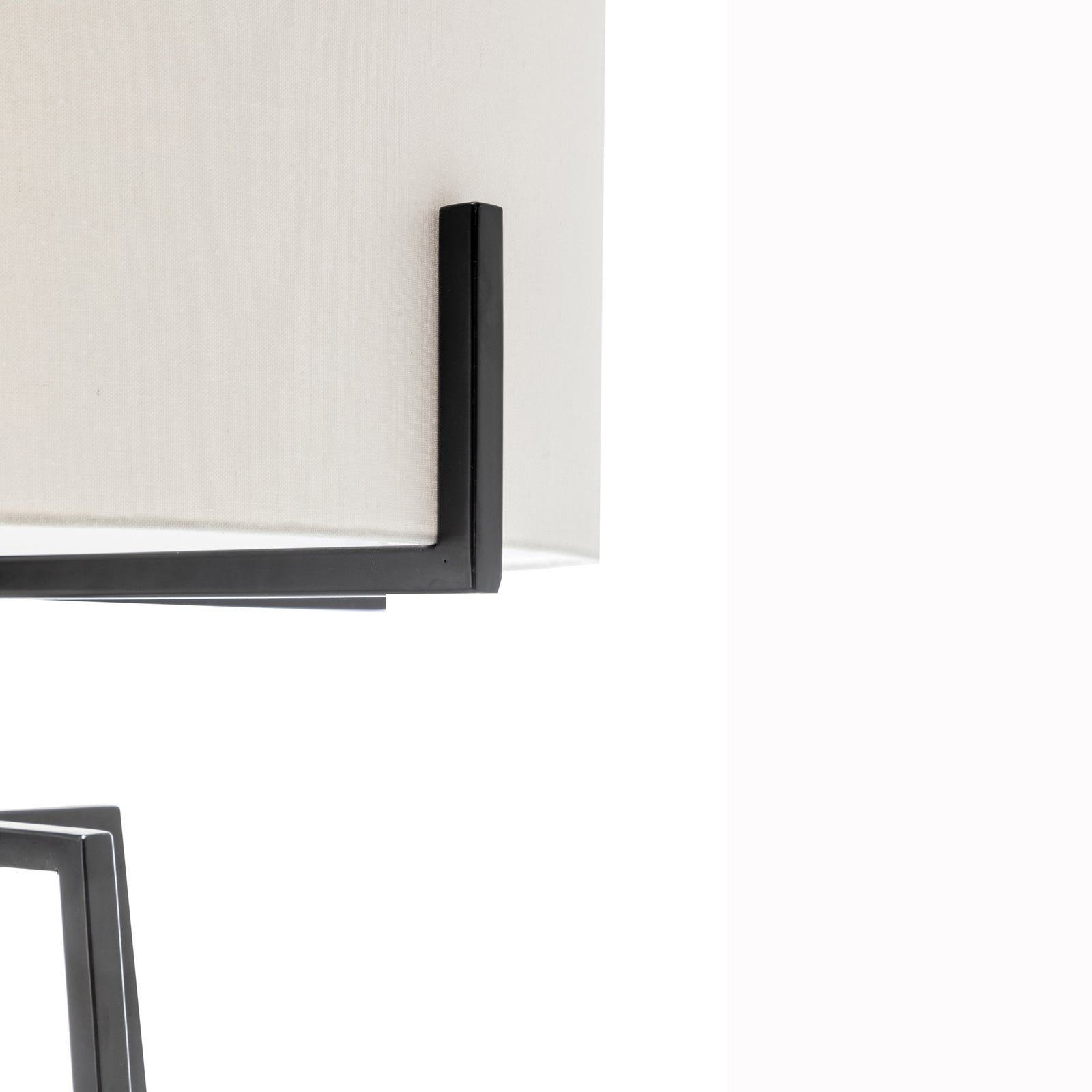 Modern Dimmable Floor Lamp w/ Linen Shade Designer Bedroom Lighting - Matte Black 6