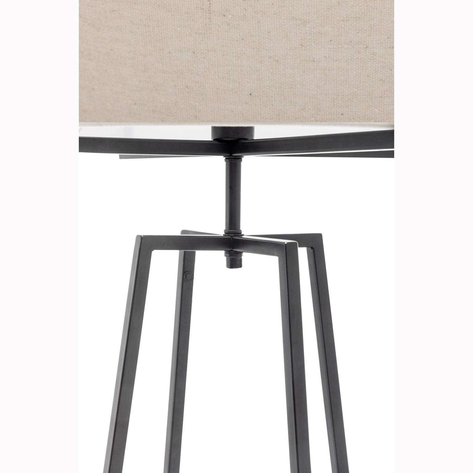 Modern Dimmable Floor Lamp + Table Desk Lamp w/ Linen Shade Scandi - Matte Black 6
