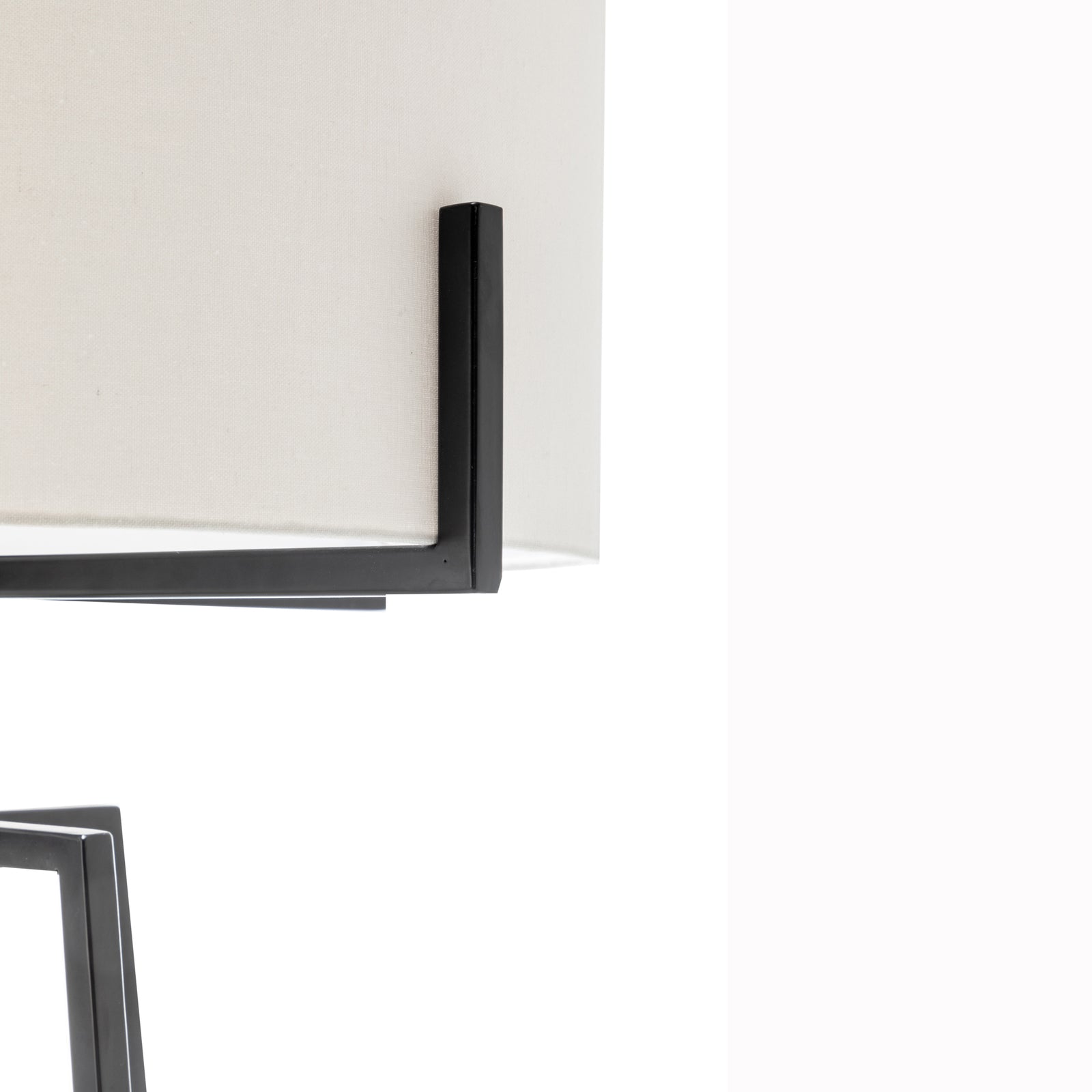 Modern Dimmable Floor Lamp + Table Desk Lamp w/ Linen Shade Scandi - Matte Black 7