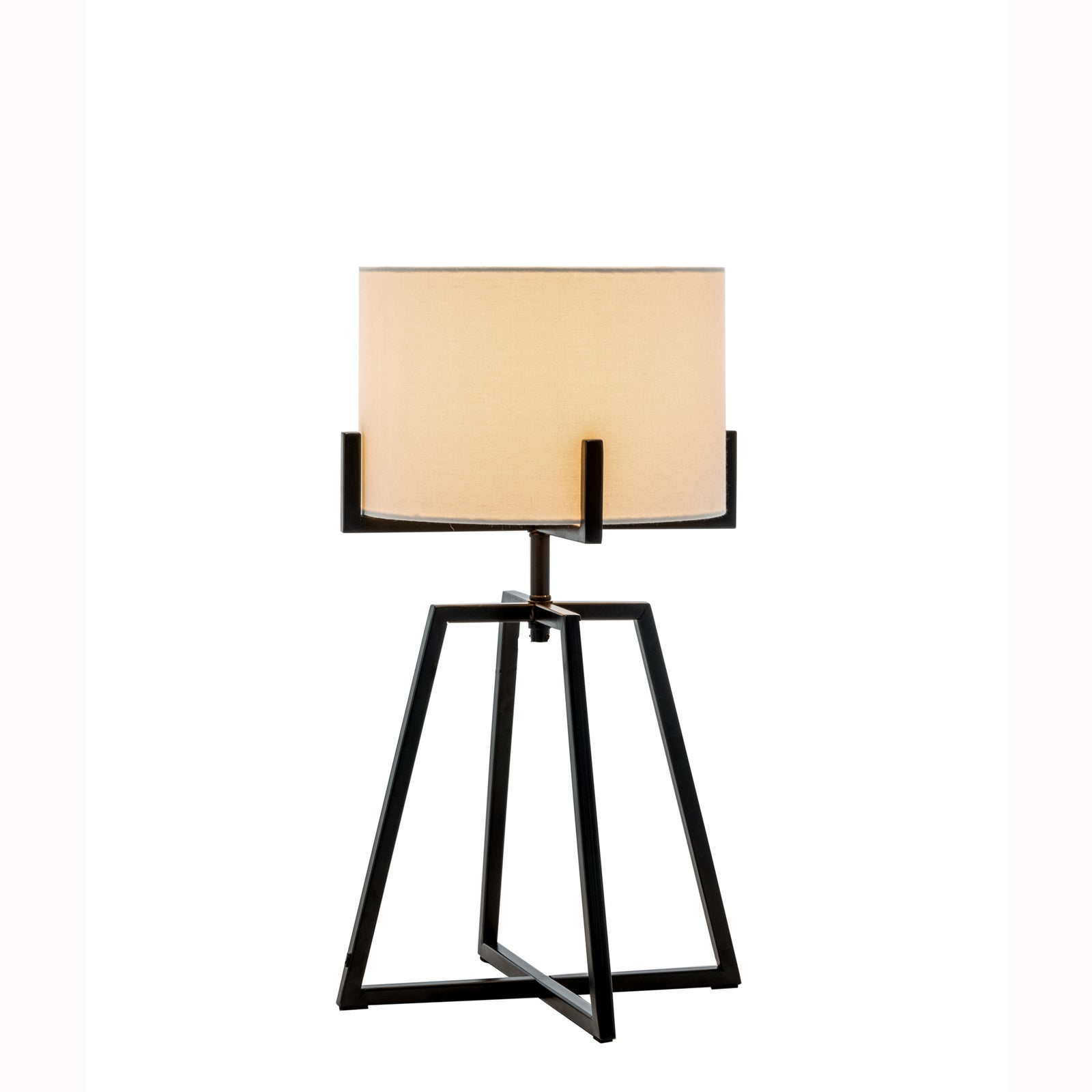 Modern Dimmable Floor Lamp + Table Desk Lamp w/ Linen Shade Scandi - Matte Black 8