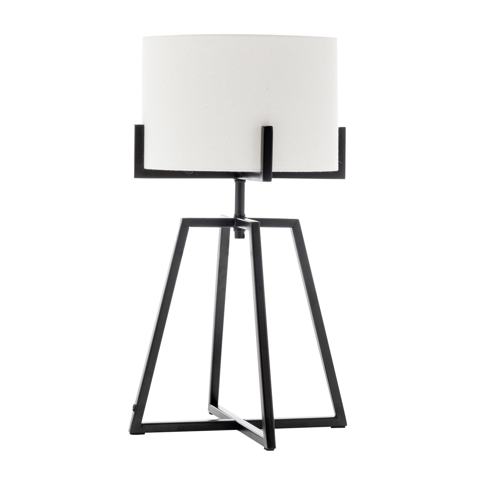 Modern Dimmable Floor Lamp + Table Desk Lamp w/ Linen Shade Scandi - Matte Black 9