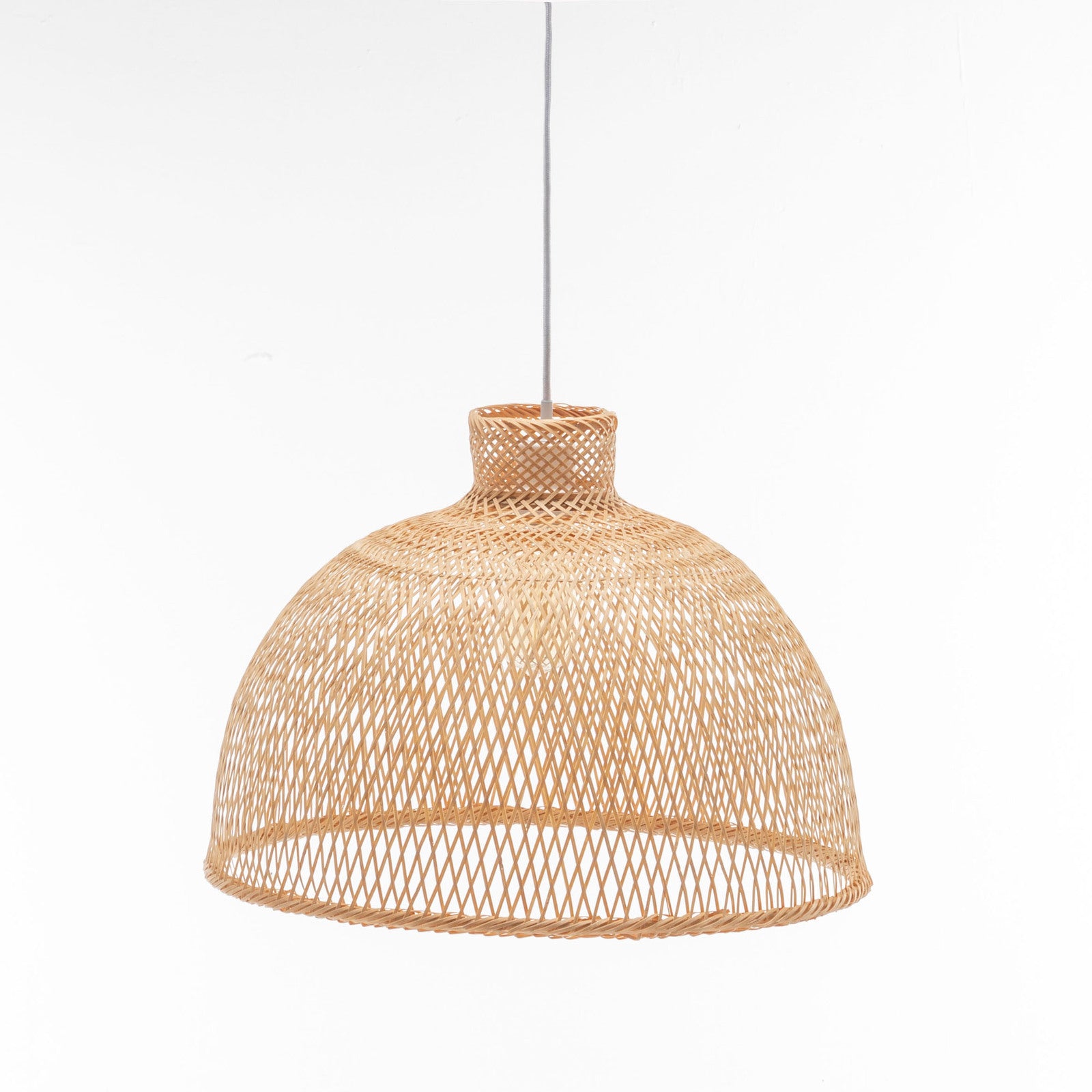 Natural Hand Woven Bamboo Dome Pendant Lamp Hanging Light Rattan Style 3