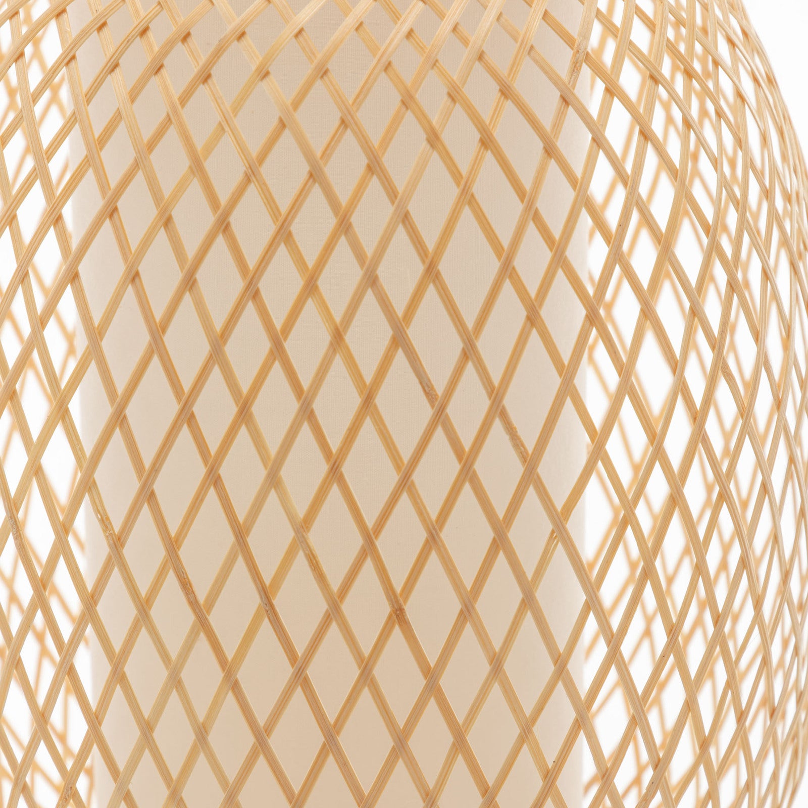 Natural Woven Bamboo Oval Table Lamp Light Shade Boho Tropical Coastal 4