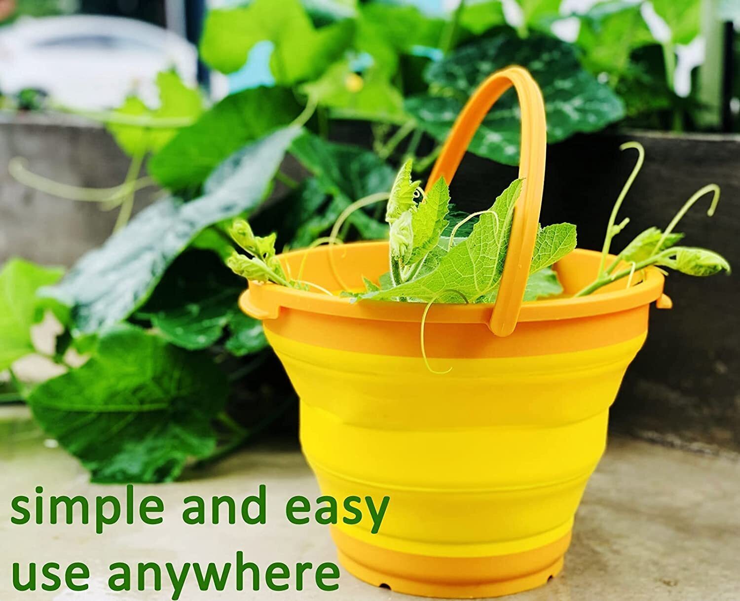 7 Litre Foldable Collapsible Silicone Bucket for Home/Hiking/Camping/Fishing - Green 8