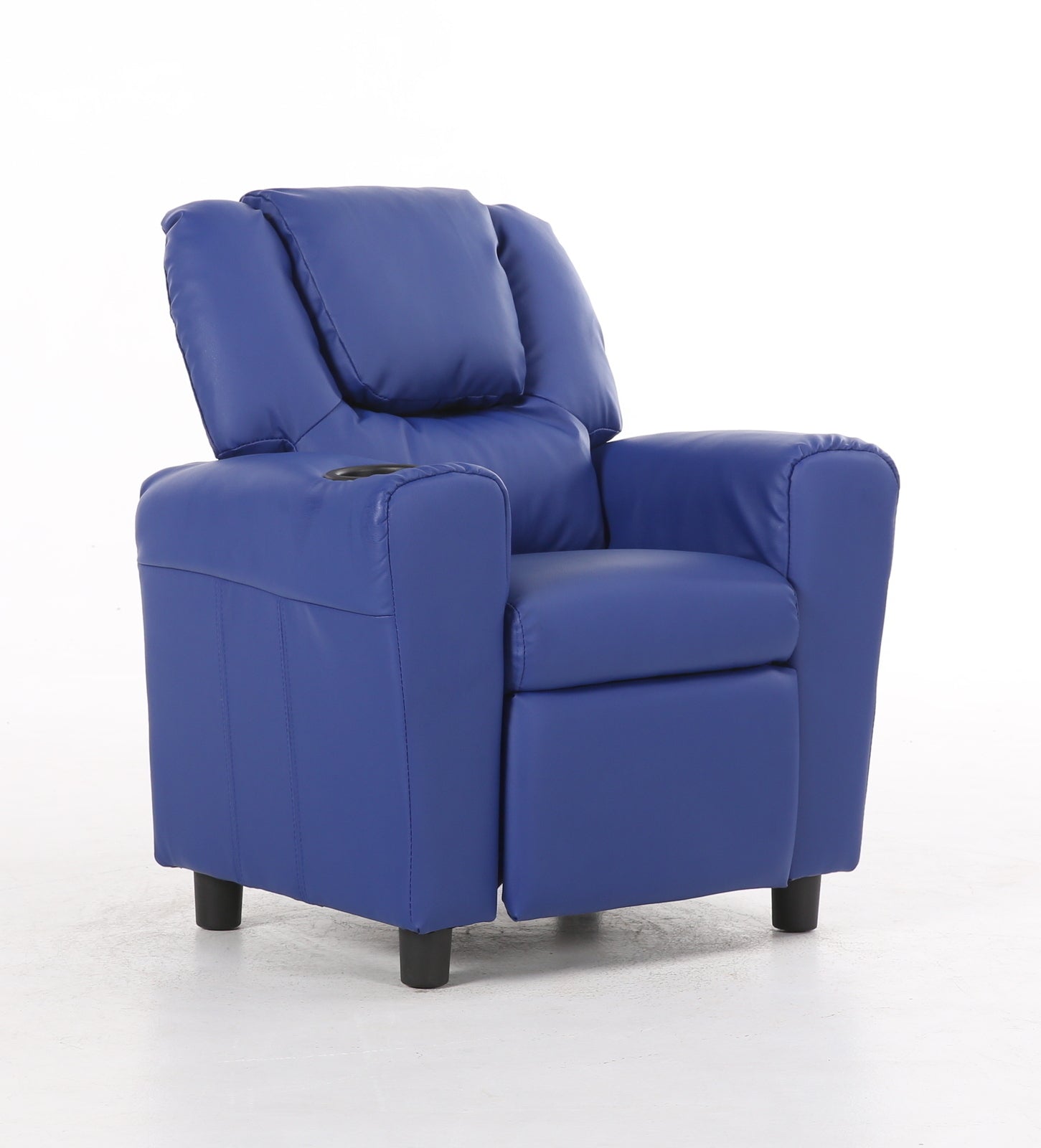 Oliver Kids Recliner Chair Sofa Children Lounge Couch PU Armchair - Blue 3