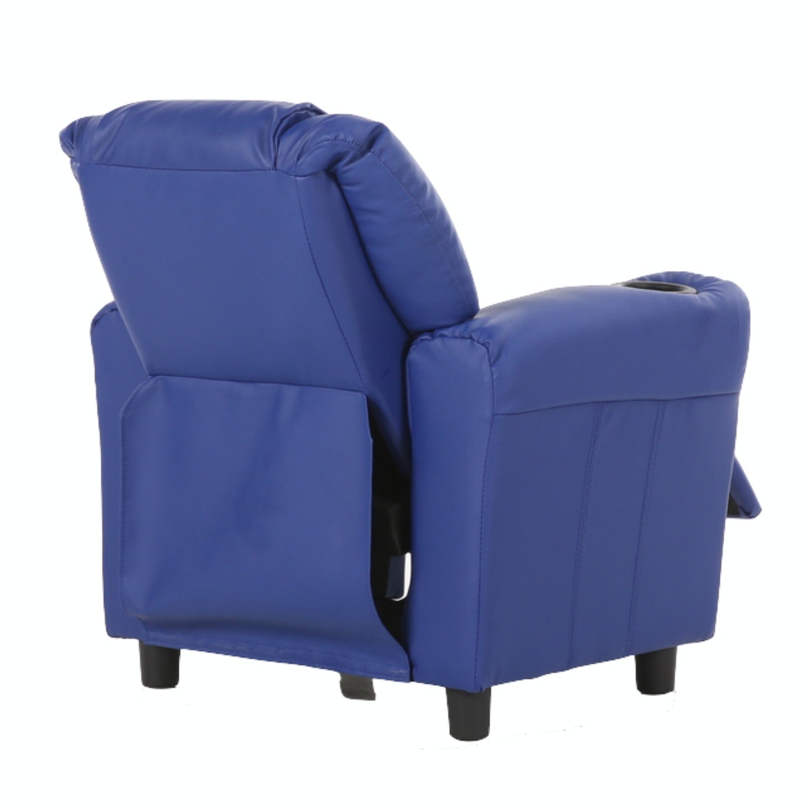 Set of 2 Oliver Kids Recliner Chair Sofa Children Lounge Couch PU Armchair Blue 5