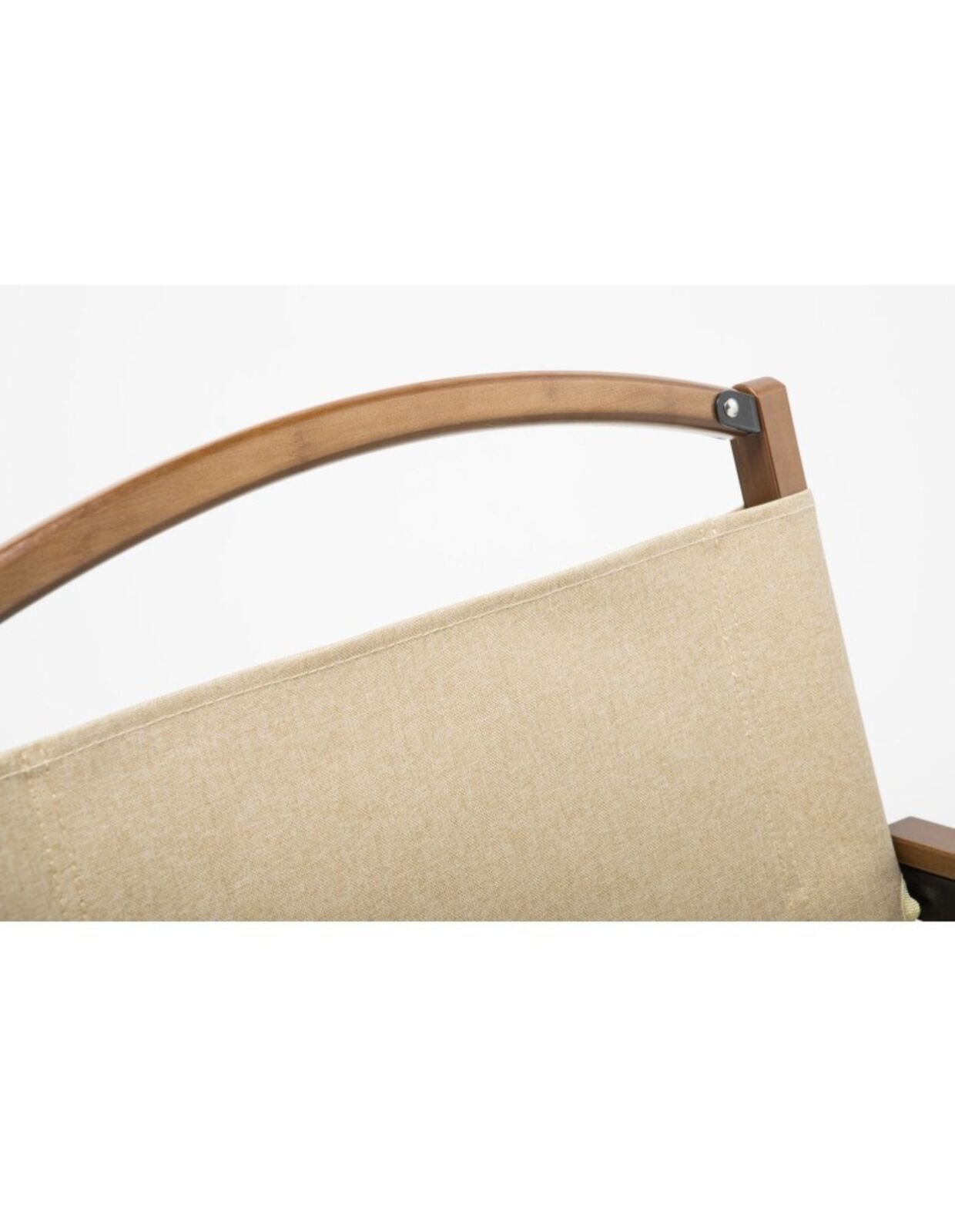 2x Bamboo Foldable Outdoor Camping Chair Wooden Travel Picnic Park Folding - Khaki/Beige 5