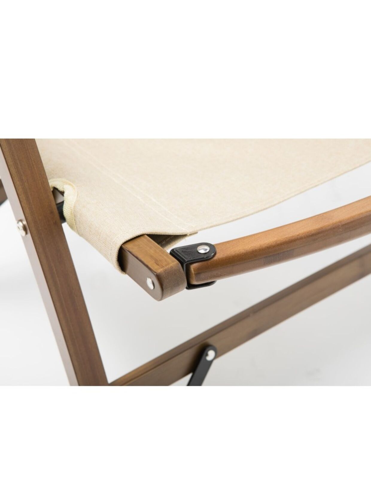 4x Bamboo Foldable Outdoor Camping Chair Wooden Travel Picnic Park Folding - Khaki/Beige 6