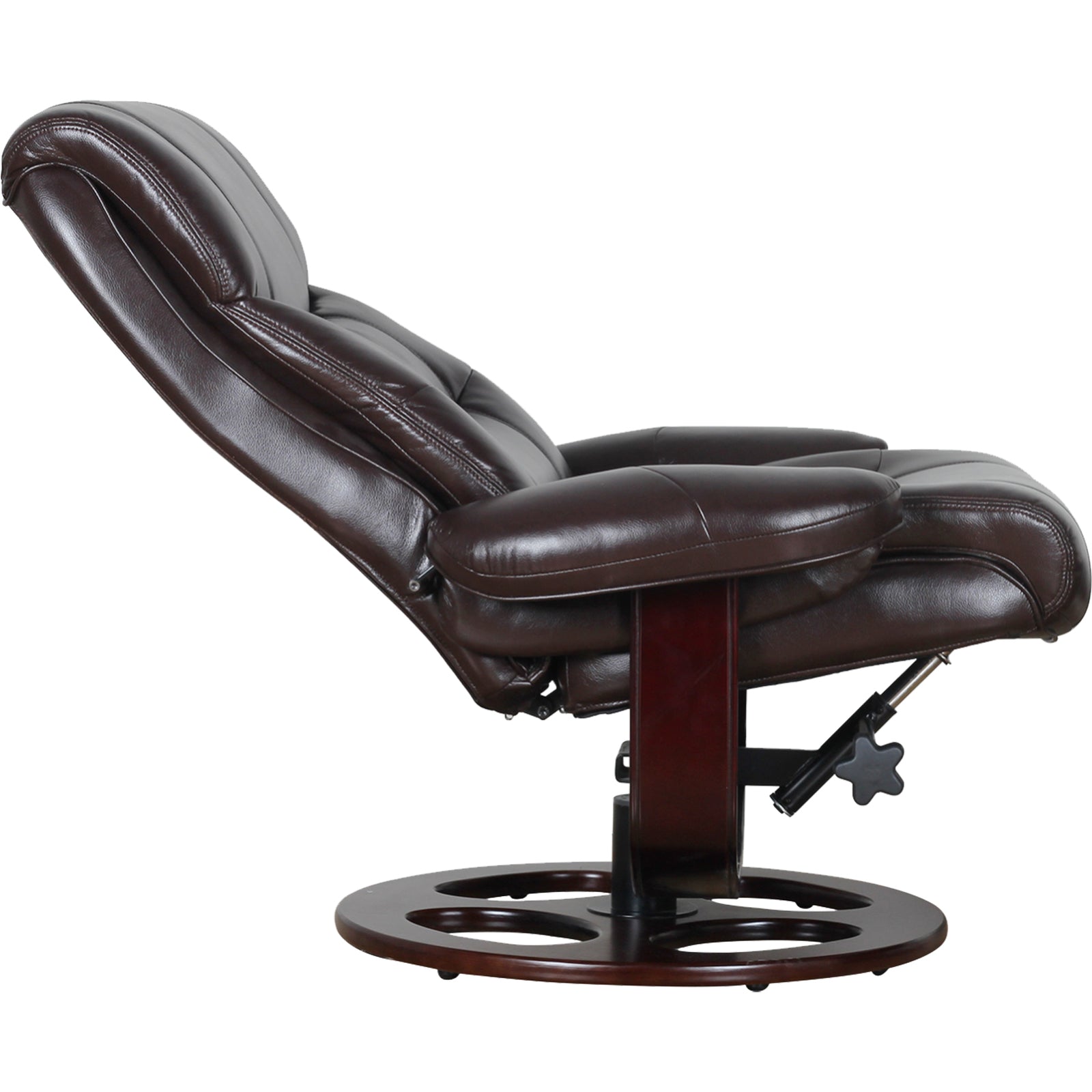 Julio Faux Leather Premium Reclining Lounge Arm Chair w/ Ottoman Swivel Sofa 5