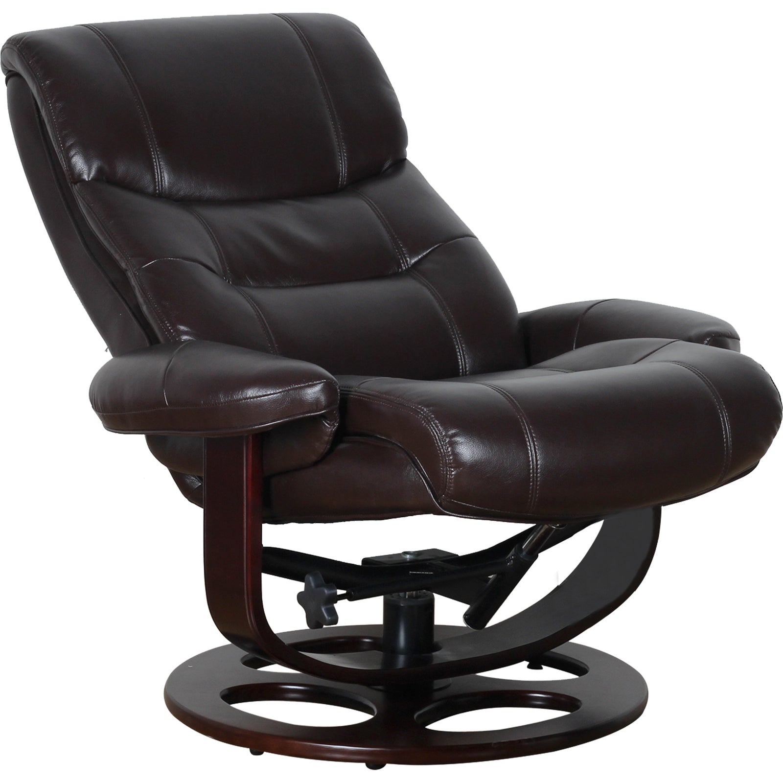Julio Faux Leather Premium Reclining Lounge Arm Chair w/ Ottoman Swivel Sofa 10