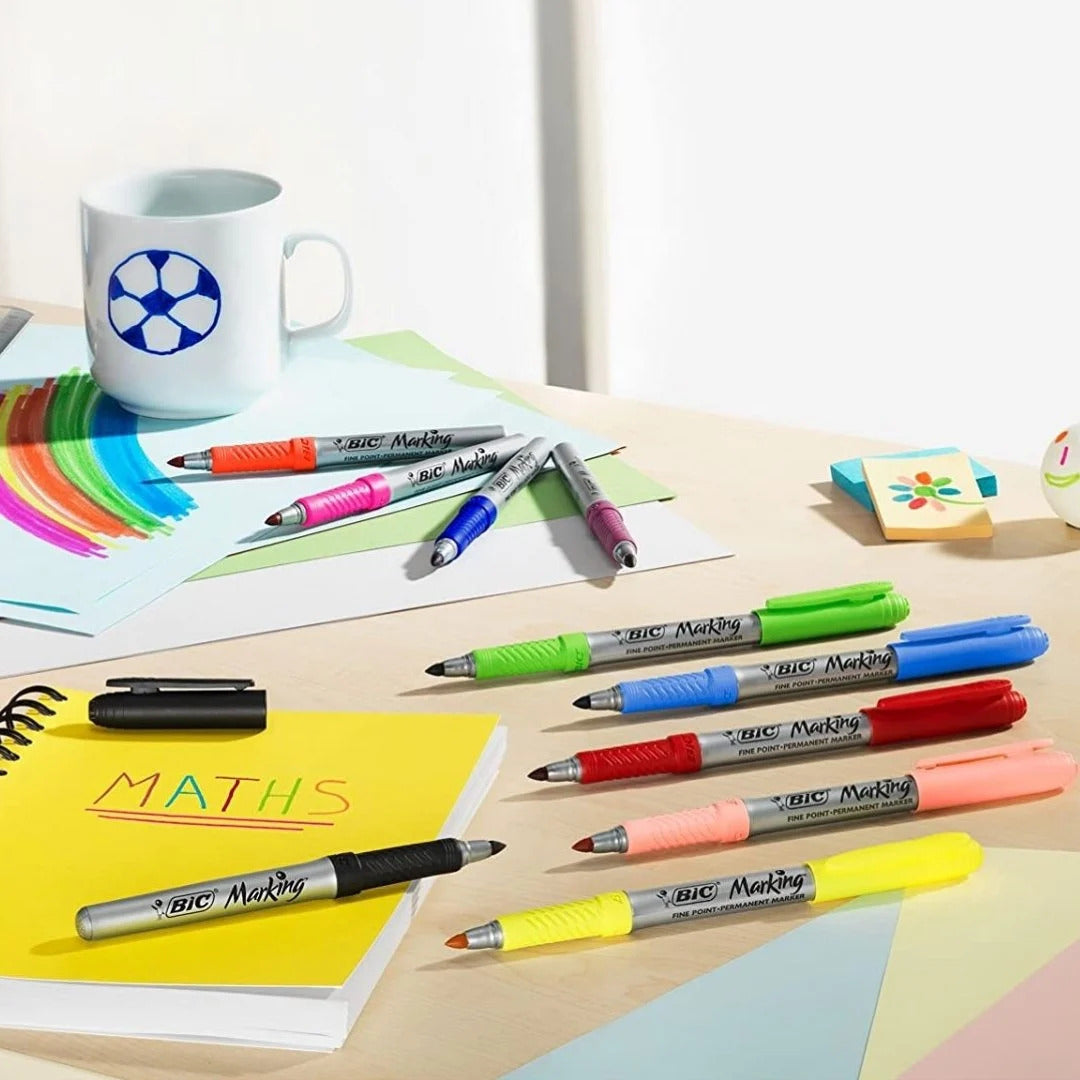 BiC Intensity Permanent Markers - 1 Pack of 12 - Assorted Colours 6