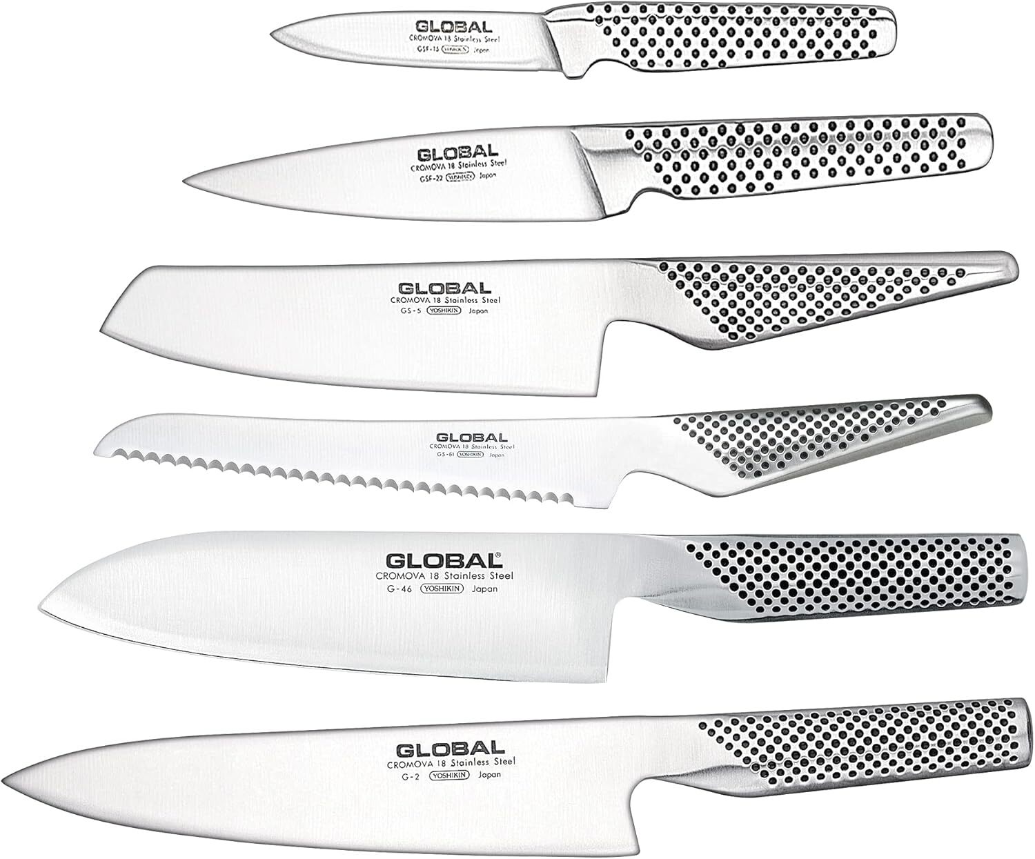 Global Zeitaku 7-Piece Japanese Knife Block Set Made in Japan in Black 3