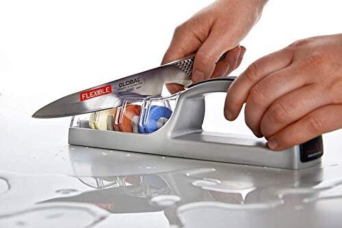 MinoSharp Plus 3-Stage Ceramic Water Sharpener 550/GB for Global Knives Knife 3