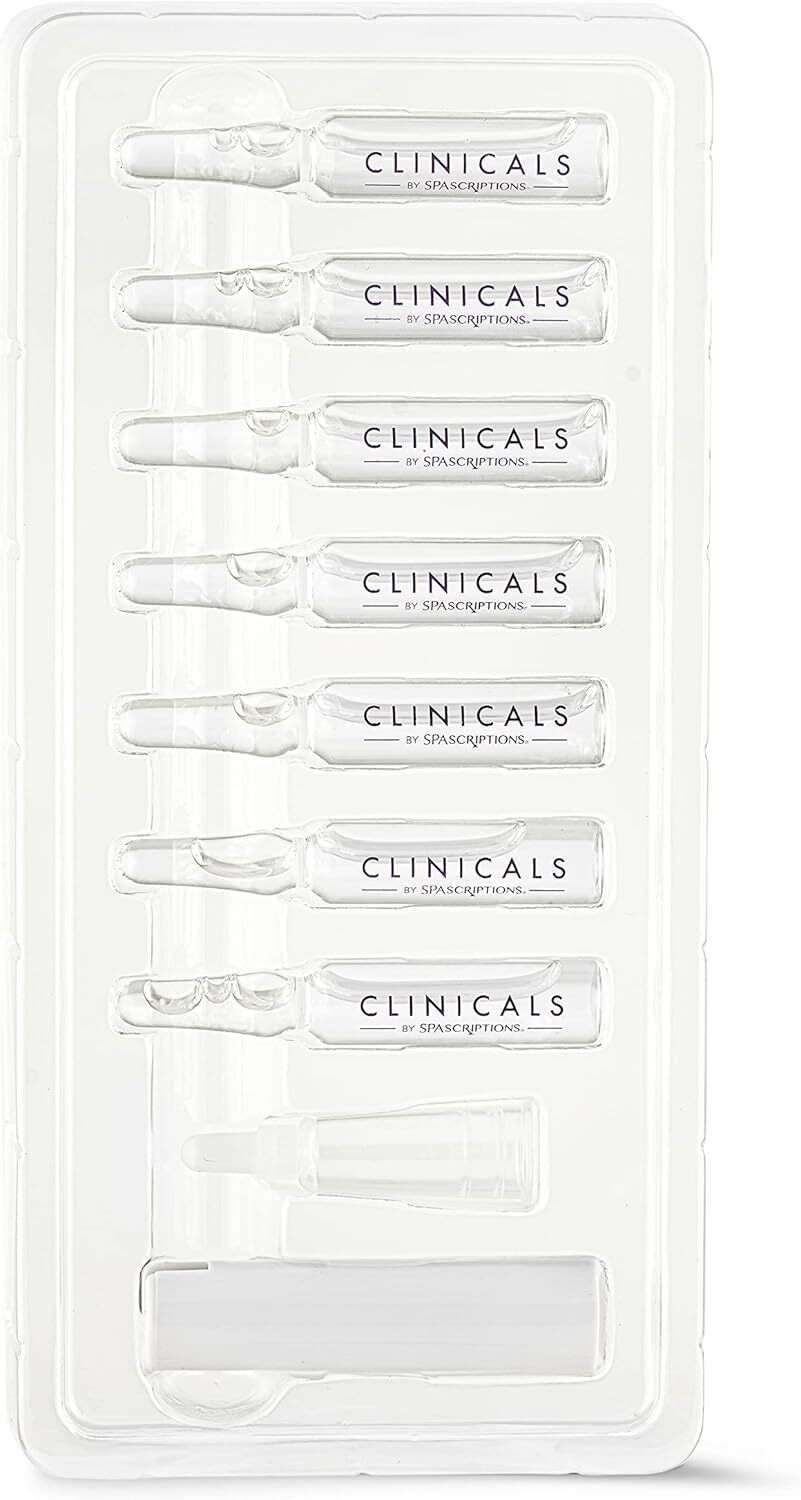 Spascriptions Clinicals Resurfacing Serum Ampoules 7-Pack 2.8ml Each Niacinamide Glycolic Acid PHAs Youthful Glow 6