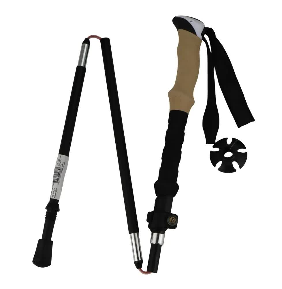 Telescopic Adjustable Hiking Pole Folding Walking Stick Adjustable Trekking 105cm - 125cm 3