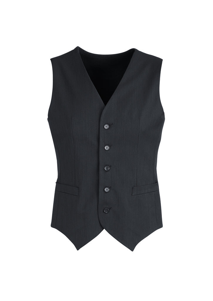 Mens Peaked Vest Waistcoat w/ Knitted Back Suit Formal Wedding Dress Up - Charcoal - 117 5