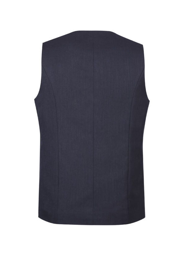 Mens Bamboo Blend Longline Vest Waistcoat w/ Stretch Business Forrnal Dress - Navy - 92 3