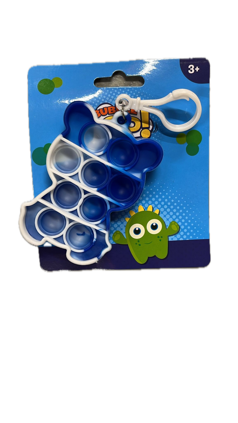 Push Bubble Pop It Fidget Keyring Squeeze Toy Sensory Silicone Stress Reliever 3