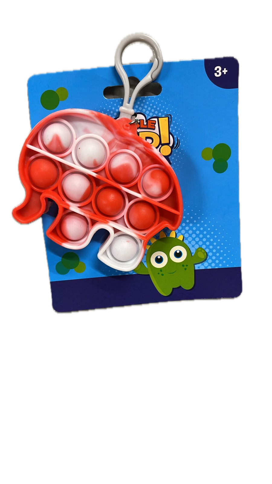 Push Bubble Pop It Fidget Keyring Squeeze Toy Sensory Silicone Stress Reliever 4