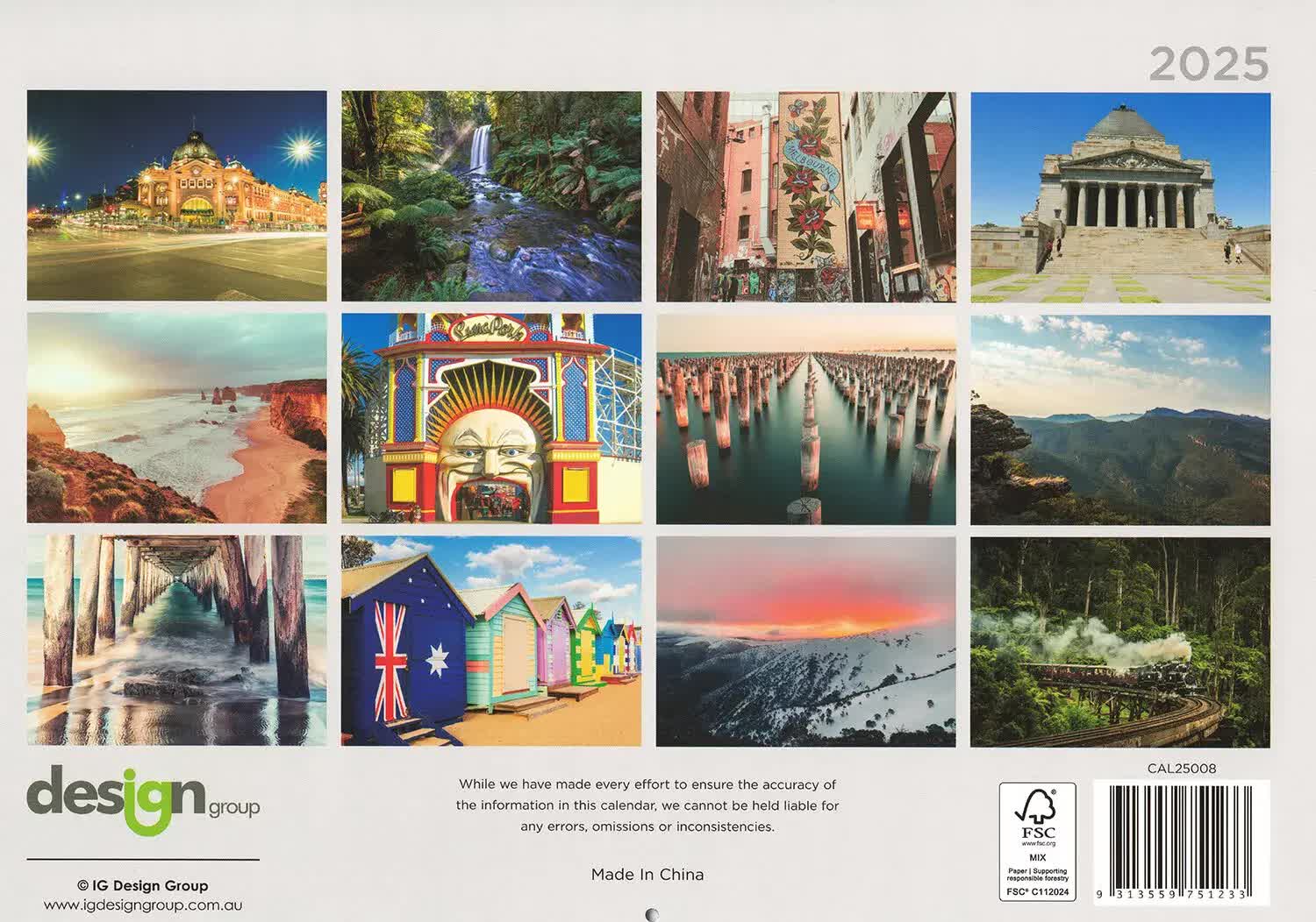 2025 Calendar Rectangle Wall Calendar 16 Months Hanging Planner Victoria Souvenir 4