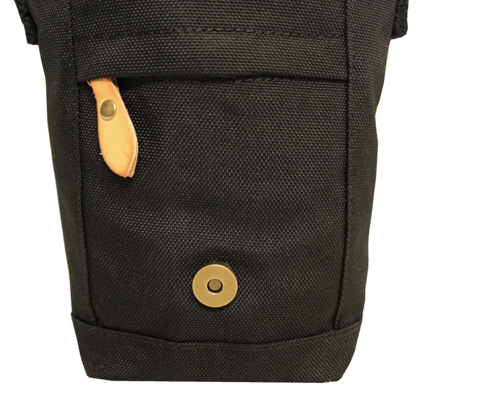 FIB Water Resistant Small Shoulder Canvas Bag w Adjustable Shoulder Strap - Black 5