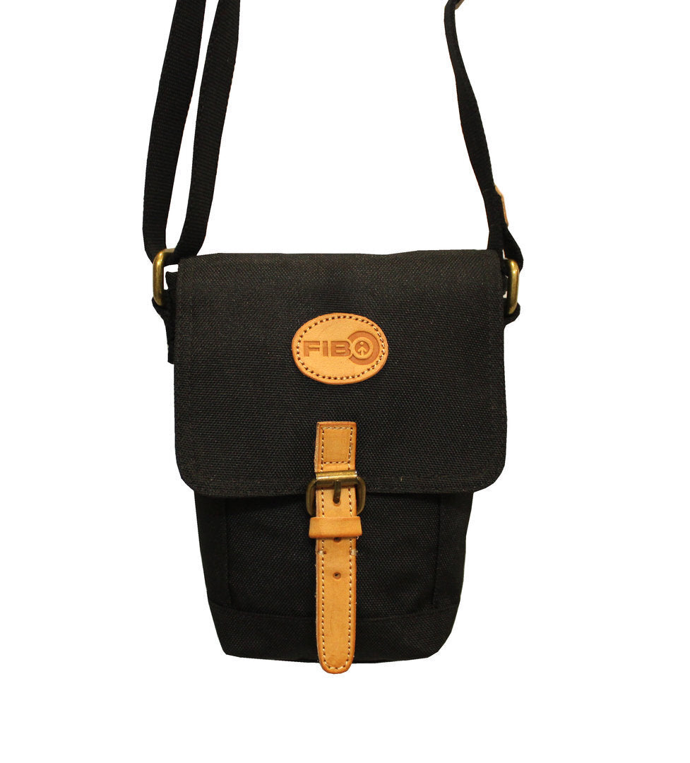 FIB Water Resistant Small Shoulder Canvas Bag w Adjustable Shoulder Strap - Black 9