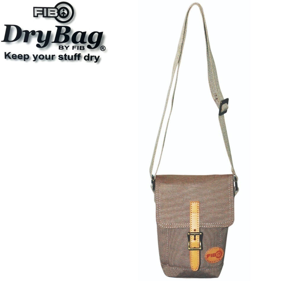 FIB Water Resistant Small Shoulder Canvas Bag w Adjustable Shoulder Strap - Sand 3