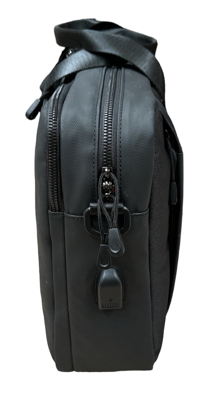 15" Futura Laptop Computer Bag Travel Work Messenger Bag w/USB Port - Black 4
