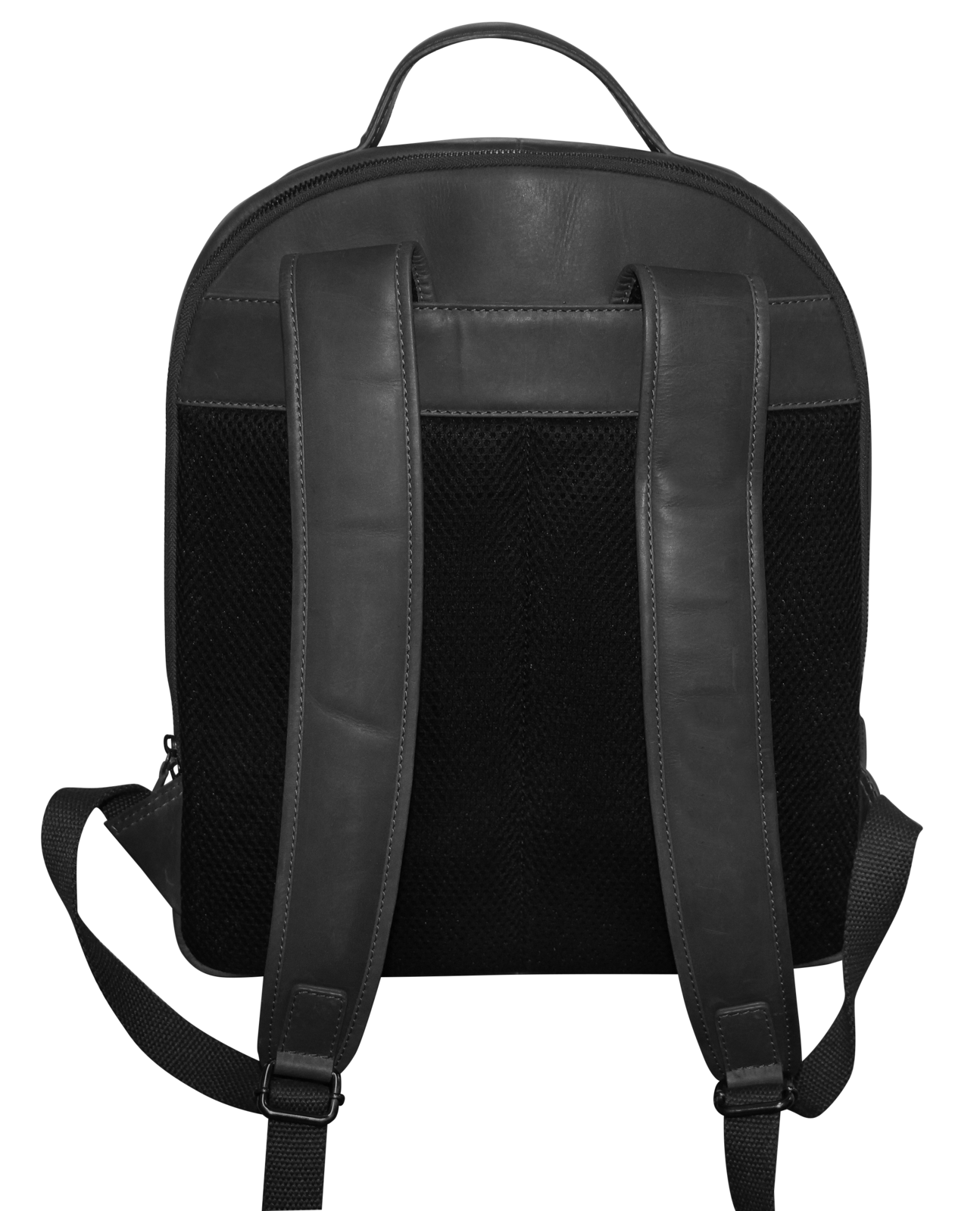 Futura Mens Leather Laptop Backpack School Shoulder Bag Front Pocket - Black 3